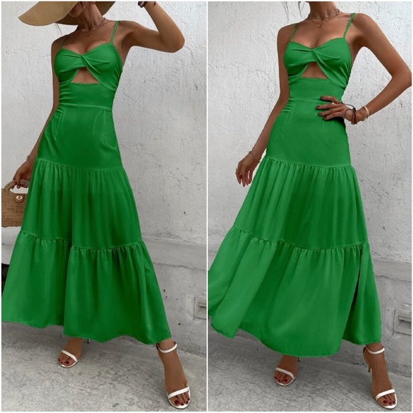 Boho Cut out Ruffle Maxi Dress - Picture 15 of 16